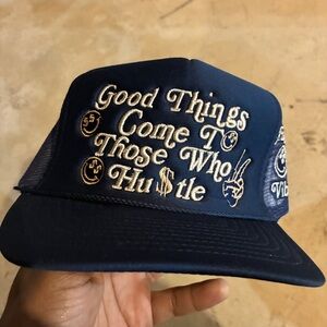 Blue Hustle Trucker Hat